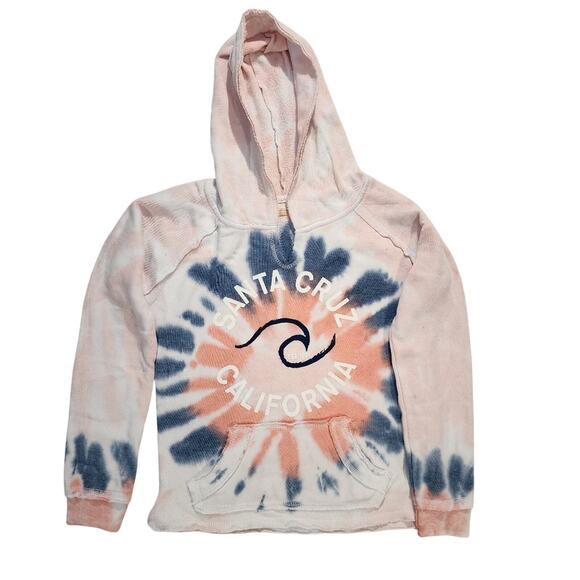 Girls Tie Dyed Hoodie Santa Cruz Santa Cruz Beach Boardwalk Girls Large/Size 14 - Picture 1 of 4